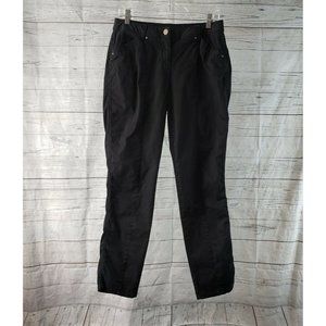 Chicos Womens Ankle Pants Sz 0 US US 2 Black Mid Rise